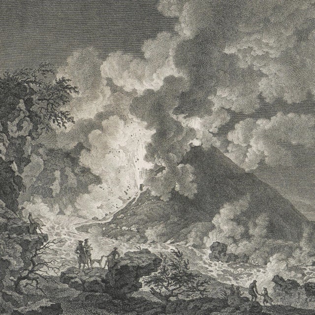 19th Century The Eruption of Vesuvius 14 May 1771 by Heinrich Guttenberg (After Pierre-Jacques Volaire), C. 1800 For Sale - Image 5 of 12