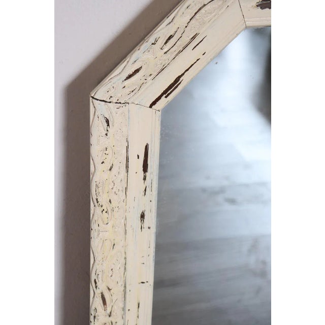 Vintage Lacquered Wood Wall Mirror For Sale - Image 3 of 10