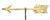 On offer is a vintage American folk-art arrow weathervane, currently mounted on a modern display rod and block base as an...