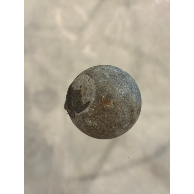 Stone Collection of Six Petite Scale Antique Marble River Balls / Stone Spheres For Sale - Image 7 of 10
