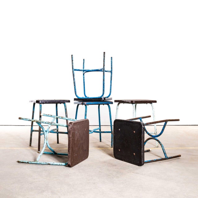 1950s Vintage Workshop Stool, 1950s For Sale - Image 5 of 10