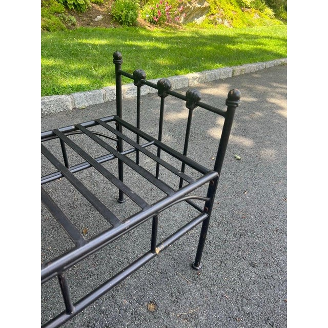 Black Wrought Iron Bench For Sale - Image 16 of 18
