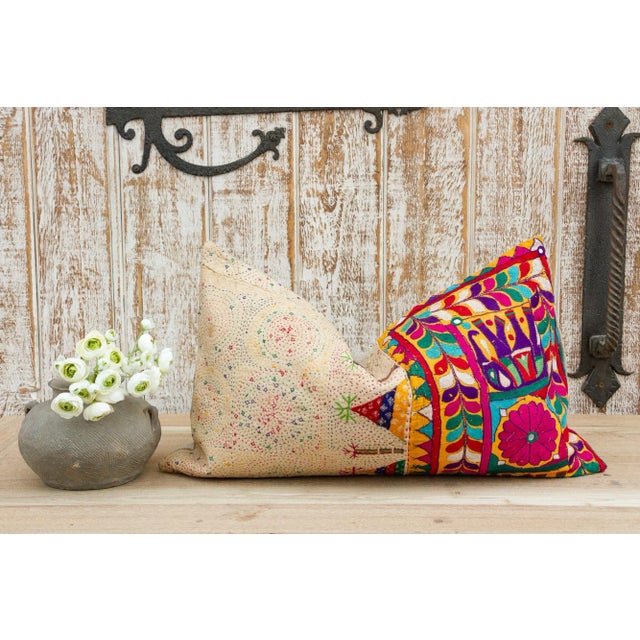 Aung Antique Tribal Grain Sack Pillow For Sale - Image 9 of 10