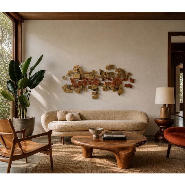 Curtis Jere 1960s C. Jere Copper and Brass Sculptural Wall Art For Sale - Image 4 of 14