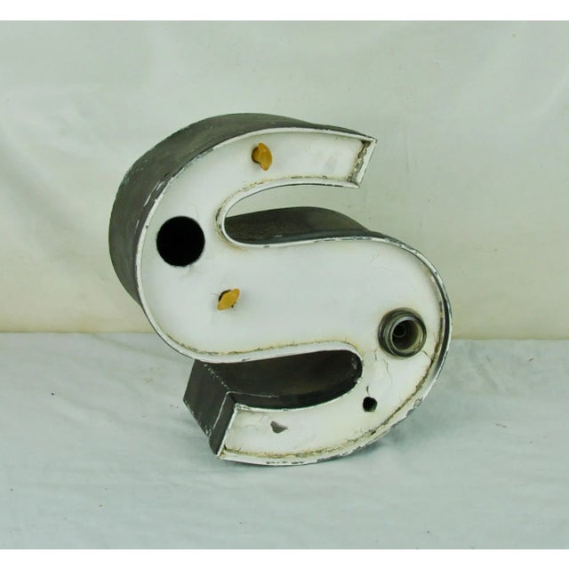 Metal Letter S Advertising Sign, 1970s For Sale - Image 10 of 10