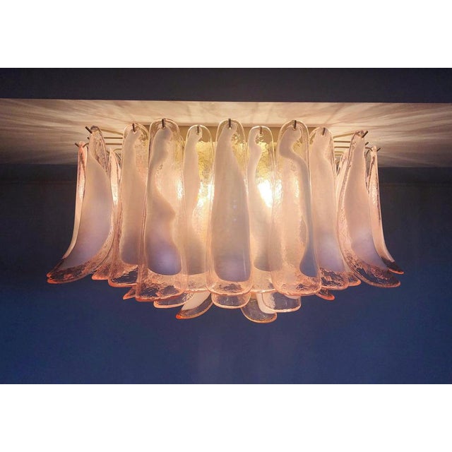 Pink Italian Petal Ceiling Lights, Set of 2 For Sale - Image 8 of 11