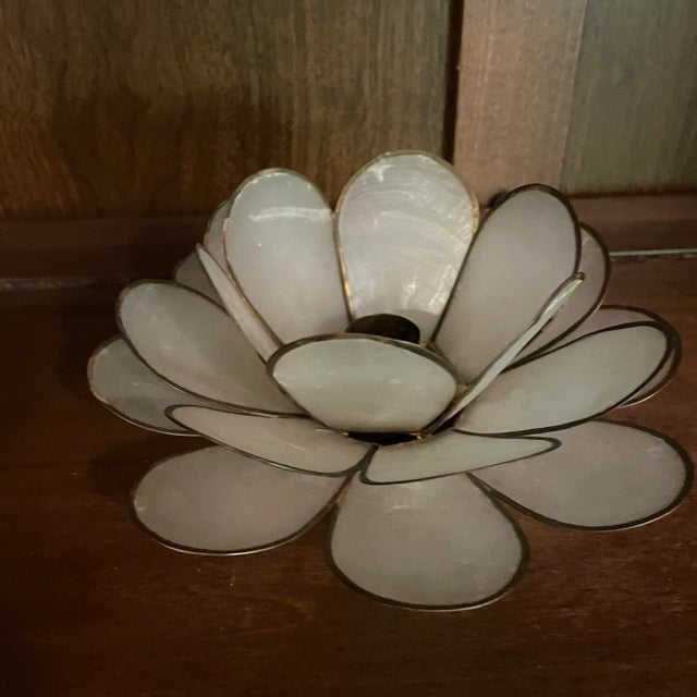 Vintage Capiz Shell Candle Holder For Sale In Columbia, SC - Image 6 of 7