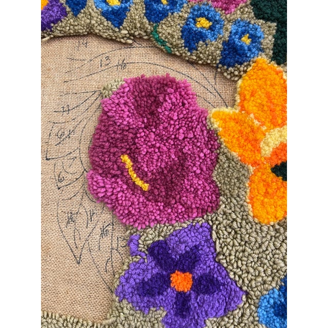 Late 20th Century Framed Audubon Floral Rug For Sale - Image 4 of 10