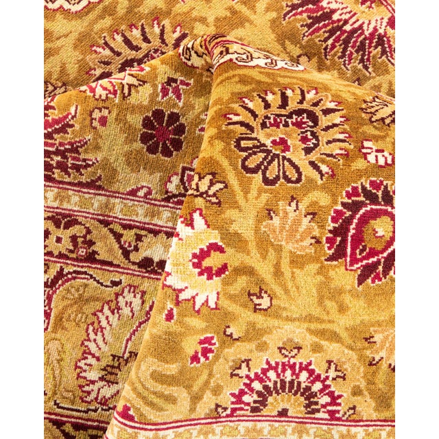 Textile Mogul, One-of-a-Kind Hand-Knotted Area Rug - Yellow, 4' 3" x 6' 4" For Sale - Image 7 of 8