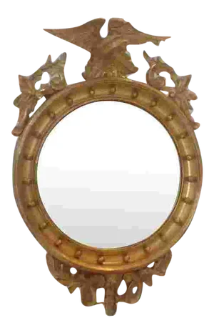 19th C. Gilted Convex Mirror