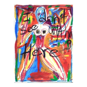 Abstract Expressionist Figure - "I Don't See Anything Here" by R Navarro