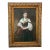 20th Century Gold Framed Oil on Canvas of Female Handmaiden For Sale