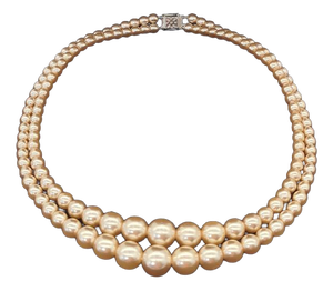 Double-Strand Faux Pearl Necklace from Monet, 1960s