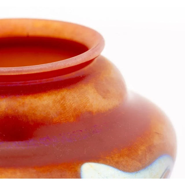 Louis Comfort Tiffany Louis Comfort Tiffany Red Favrile Glass Vase For Sale - Image 4 of 11