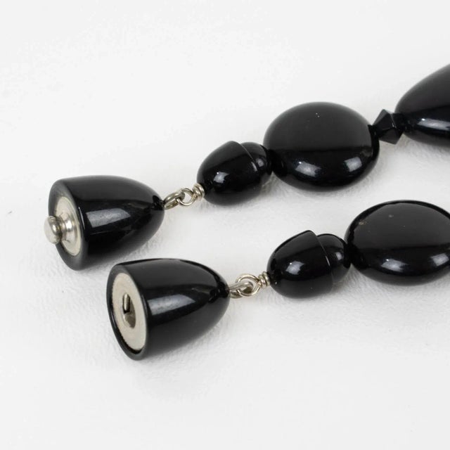 Plastic Angela Caputi Black and Green Resin Choker Necklace For Sale - Image 7 of 10