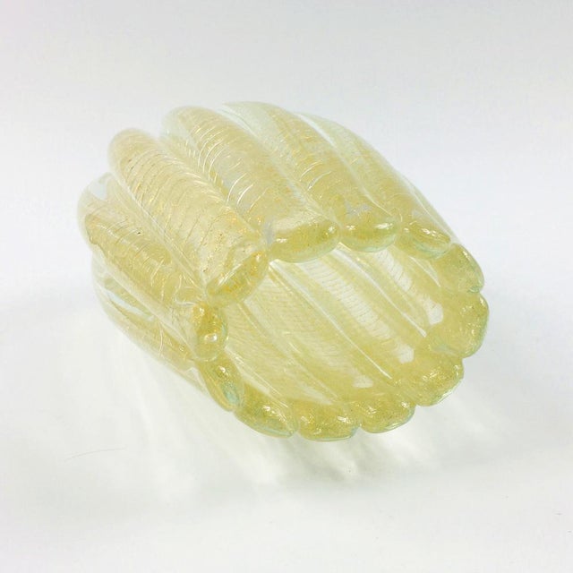 Italian Cordonato d'Oro Vase in Murano Glass from Barovier & Toso, 1950s For Sale - Image 7 of 9