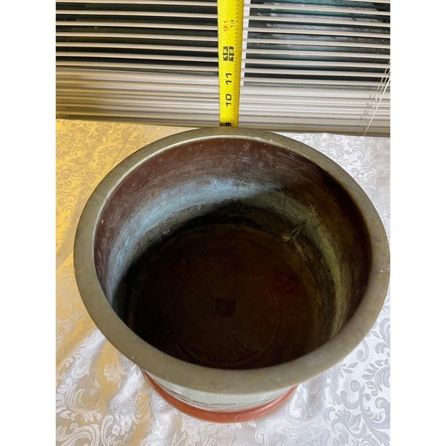 Large Antique Japanese Meiji Bronze Hibachi - Signed Artist Seal - Gump's SF 10x For Sale - Image 12 of 12