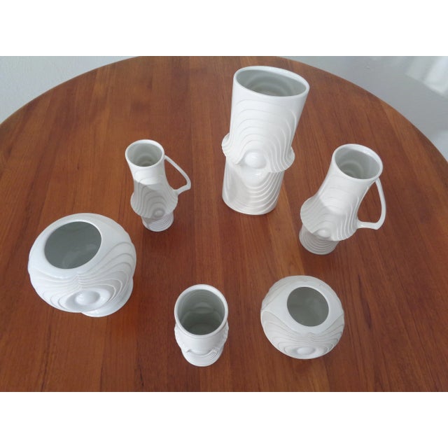 Mid-Century Op Art Vases from Royal KPM, 1960s, Set of 6 For Sale - Image 17 of 18