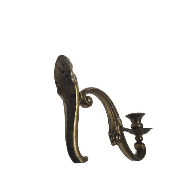 Goldenrod Classicist Bronze Wall Lamp, Germany, 1900s For Sale - Image 8 of 10