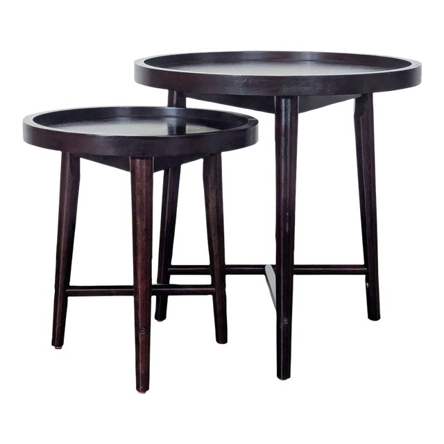 Madison Park Round Wood Nesting Tables For Sale