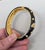 Vintage Signed Napier Goldtone Black Enamel & Clear Rhinestone Cuff Bracelet For Sale In Philadelphia - Image 6 of 11