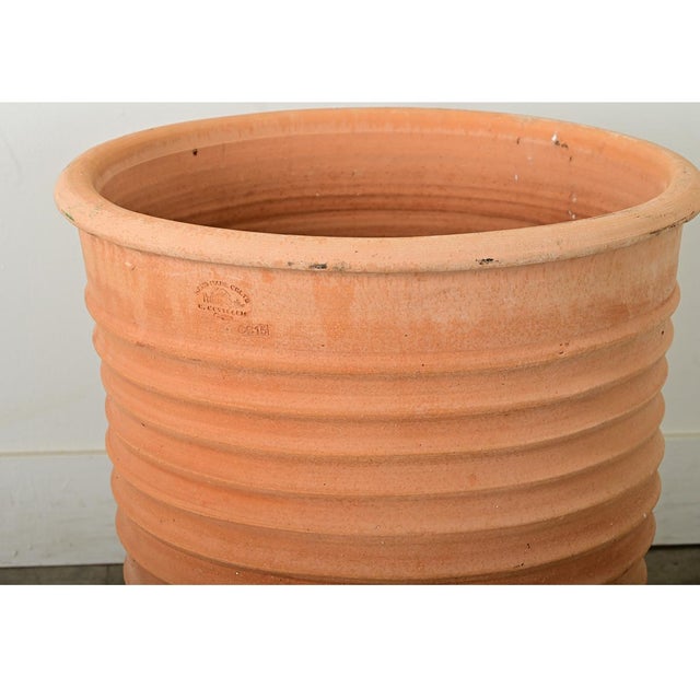 Ceramic Pair of Greek Reproduction Terracotta Pots For Sale - Image 7 of 10