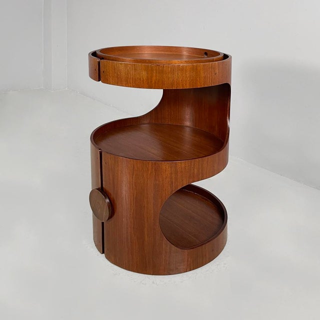 Italian Modern Round Wooden Coffee Table, 1970s For Sale - Image 14 of 14