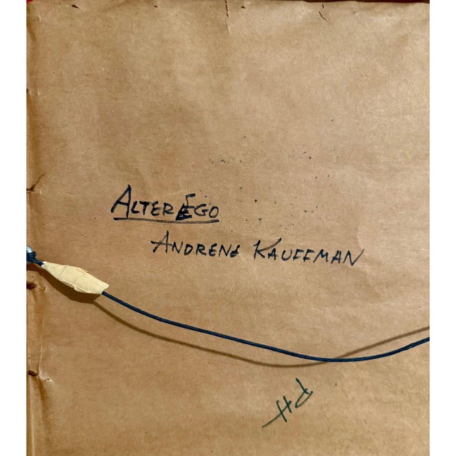 Abstract Andrene Kauffman, Andrene Kauffman Circus or Zoo Abstract Oil Painting Chicago WPA Woman Artist, c.1940's For Sale - Image 3 of 12