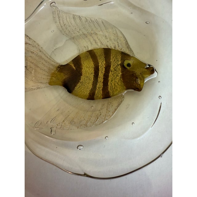 Glass 1950's Salviati Murano Italian Art Glass Fish Bowl Designed by Alfredo Barbini For Sale - Image 7 of 10