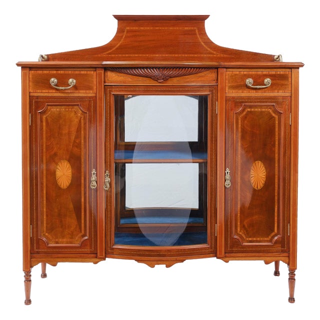Edwardian Display Cabinet, England, 1900 For Sale