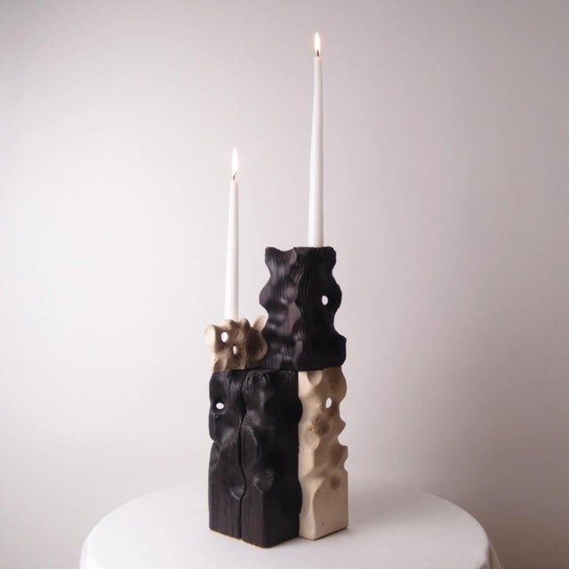 The Holey Tower Candle Holder is a hand-carved wood and stone object from the Melting Collection by Gabor Gobi — the most...