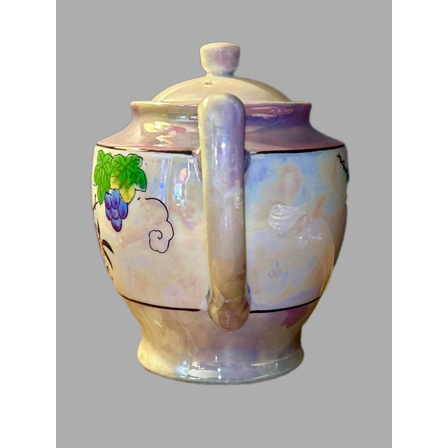 1950s 1950's Japanese Lusterware Tea Pot For Sale - Image 5 of 8