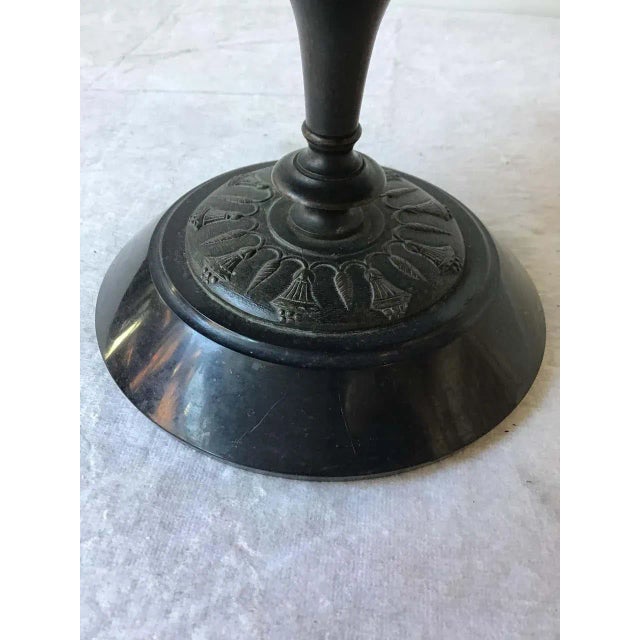Large 1870s bronze classical tazza.