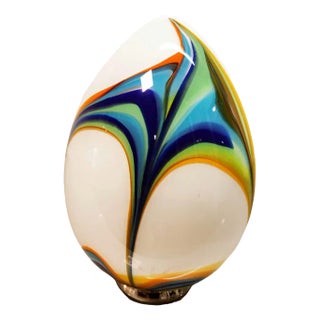 Murano Glass Egg Table Lamp For Sale
