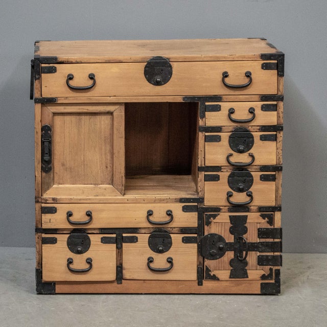 Antique Japanese Cedar Merchant Chest For Sale - Image 4 of 8