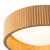 Wood 1980s Tambo 14" Flush Mount Ceiling Light - Glass Diffuser, Natural Ash, Weathered Brass, Dimmable For Sale - Image 7 of 7