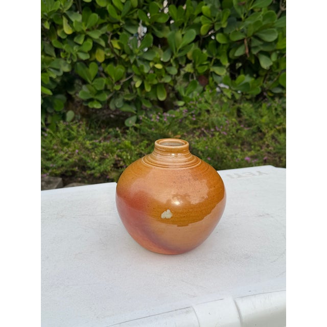 Late 20th Century Vintage Mark Heimann Studio Pottery Round Glazed Vessel For Sale - Image 5 of 9