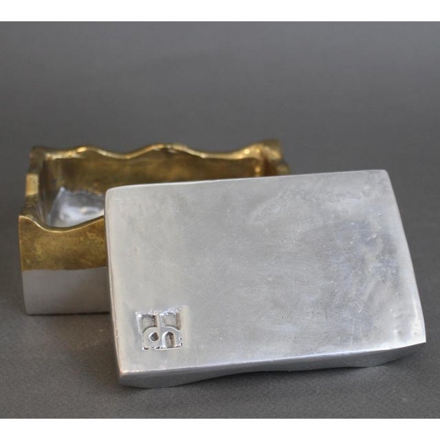 Brutalist Aluminium and Brass Box by David Marshall, 1980s For Sale - Image 6 of 16