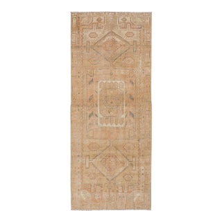 Washed Out Vintage Wool Rug - 3`10" X 9`4" For Sale