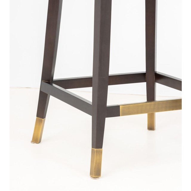 Late 20th Century Brabbu Chocolate Leather Bar Stools, 3 For Sale - Image 5 of 9