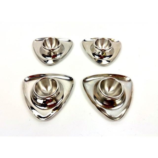 Bauhaus Egg Cups by Wilhelm Wagenfeld for WMF, 1970s, Set of 4 For Sale - Image 7 of 12