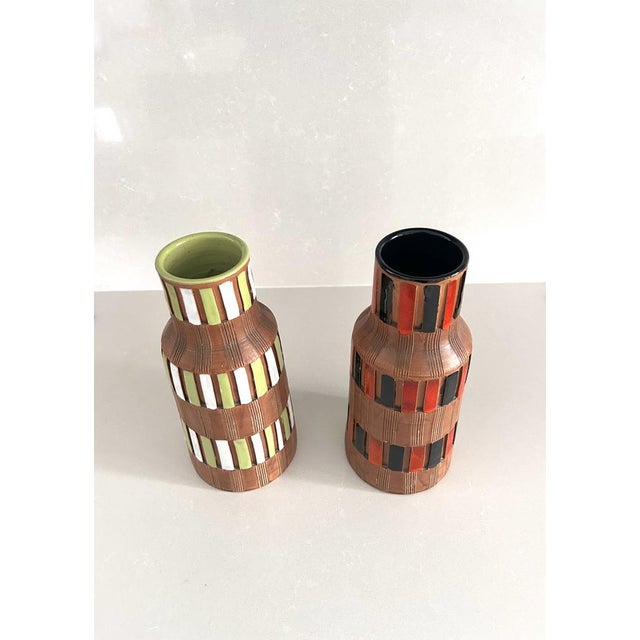 Bitossi Ceramic Vases by Bitossi for Bitossi, 1960s, Set of 2 For Sale - Image 4 of 9