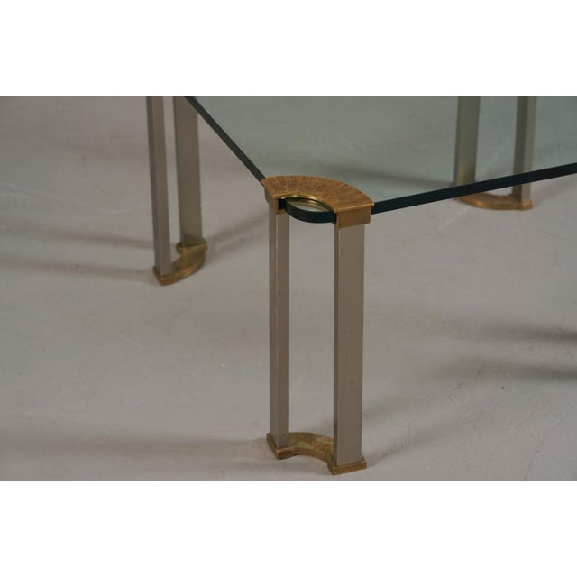 1970s Small Vintage Bronze and Glass Coffee Table from Peter Ghyczy, Germany, 1970s For Sale - Image 5 of 9
