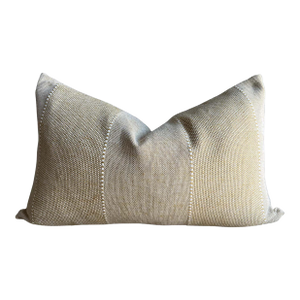 Zak & Fox Linen Woven Lumbar Pillow With Down Feather Insert