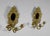 Pair of wall lights with three arms of lights, finely chiseled and worked, in gilded bronze, dating from the middle of the...