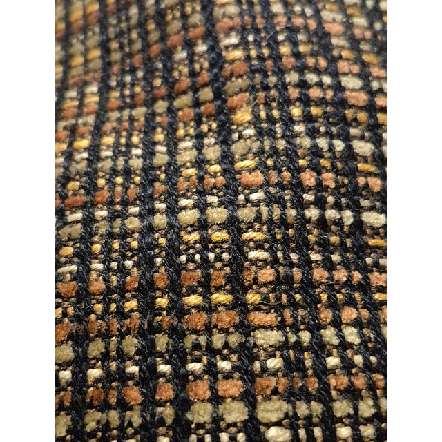 1990s Chanel Style Black Beige Boucle Fabric Remnant For Sale - Image 5 of 9