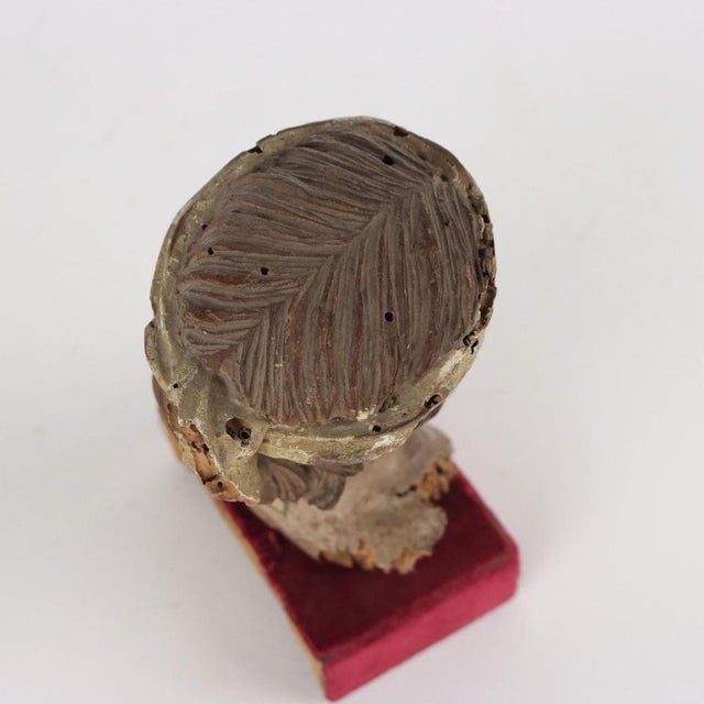Wooden Bust, Italy, 17th Century For Sale - Image 6 of 7