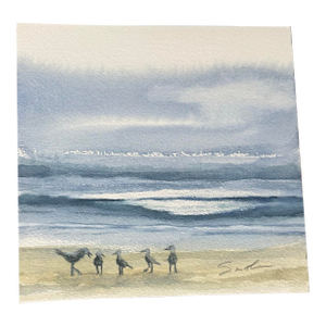 “Morning Tides” Original Coastal Seascape Watercolor by Nancy Smith