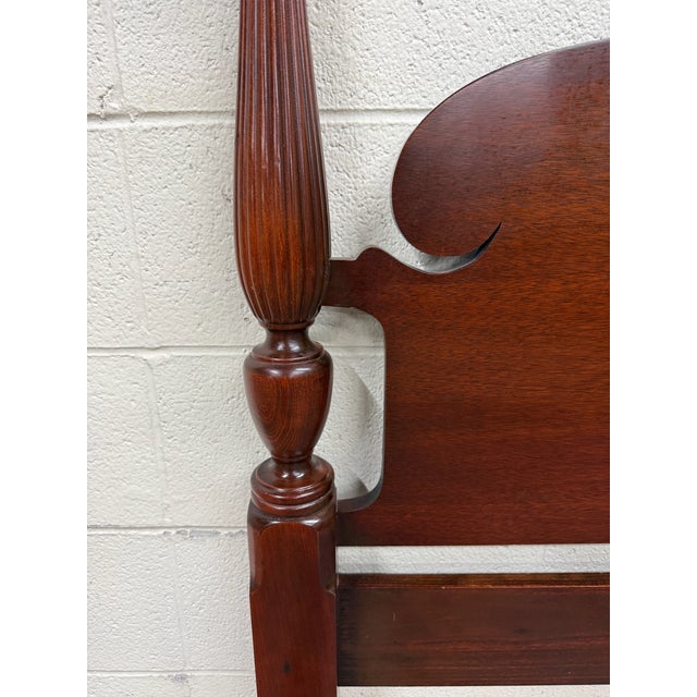 Vintage Full Size Duncan Phyfe Style Mahogany Bed For Sale - Image 9 of 16