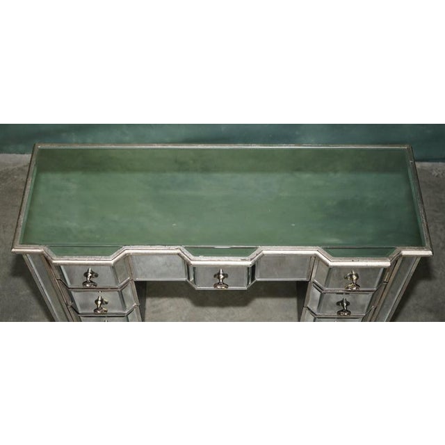 Glass Decorative Venitian Bevelled Glass Dressing Vanity Table Desk Drawers by Aeg, 2010 For Sale - Image 7 of 18